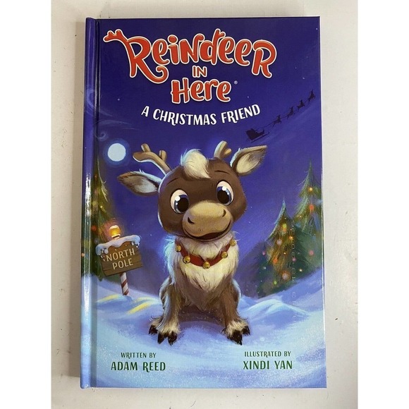 Reindeer in Here: A Christmas Friend By Adam Reed Hardcover Book & Plush Set NEW - Picture 8 of 8